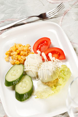eggs and vegetables