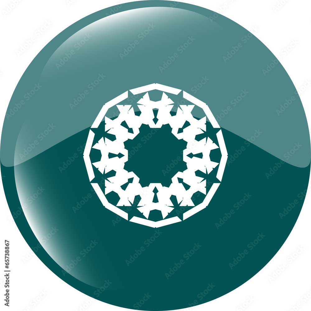 Poster design elements, web icon button isolated on white