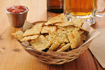 Crackers with beer