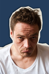 Obraz premium concept homme expression boudeur