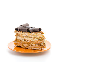 Coffee cake isolated on white background