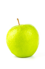 Green apple isolated white background