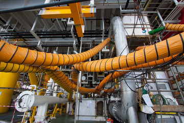 Air supply hose in industry job when open manhole