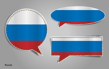 Speech bubble of russian flag, Vector illustration
