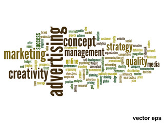 Vector conceptual advertising business word cloud