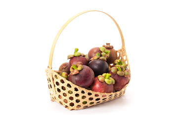 Mangosteen in basket