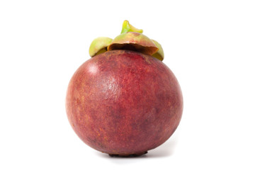 Mangosteen isolate on white background