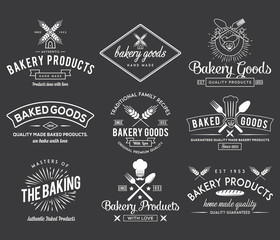 Fototapeta premium Bakery goods white badges