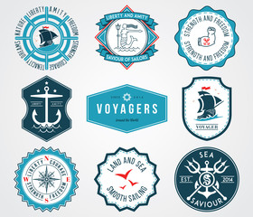 Sea badges 2 colored