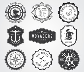 Sea Badges 2 BW