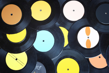 top view of many records