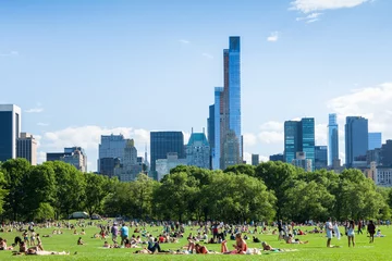 Photo sur Plexiglas Central Park Les gens se reposant dans Central Park - New York - USA