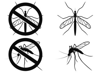 Mosquitoes warning symbol