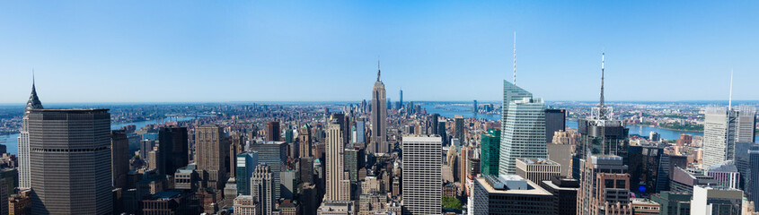 Panoramic aerial view of Manhattan  in New York - USA