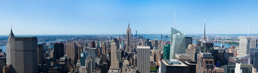 Peel and stick wallpaper Empire State Building Panoramic aerial view of Manhattan  in New York - USA