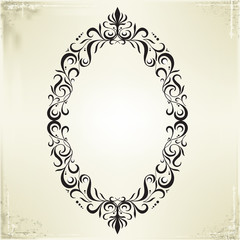 Vector Frame and Border on Vintage Background