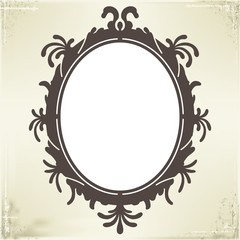 Vector Frame and Border on Vintage Background