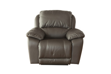 Black elegant armchair isolated on white