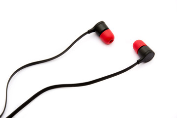 Earphone on a white background