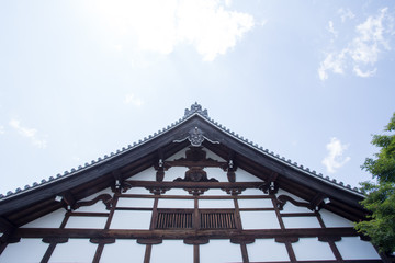 japanjapan temple, temple rooftop style decorated wood in Kyoto