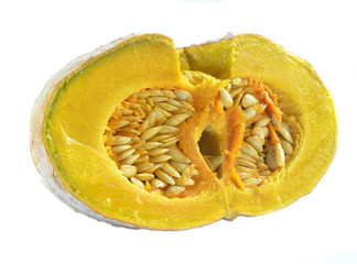 Buttercup Squash isolated on white Background