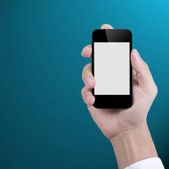 Businessman holding Smart phone