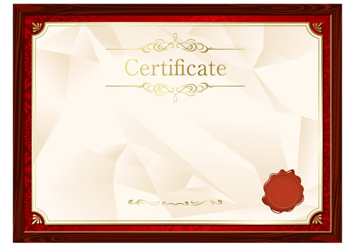 retro frame certificate template Vector