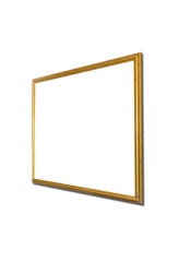 Gold frame isolated on white background