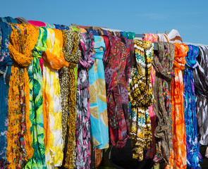 Textile scarfs - multi coloured