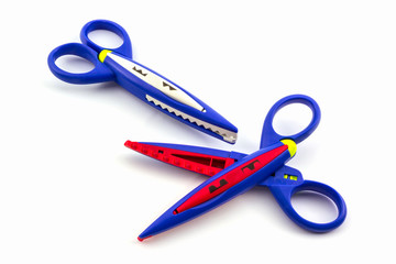 Colorful of scissors.