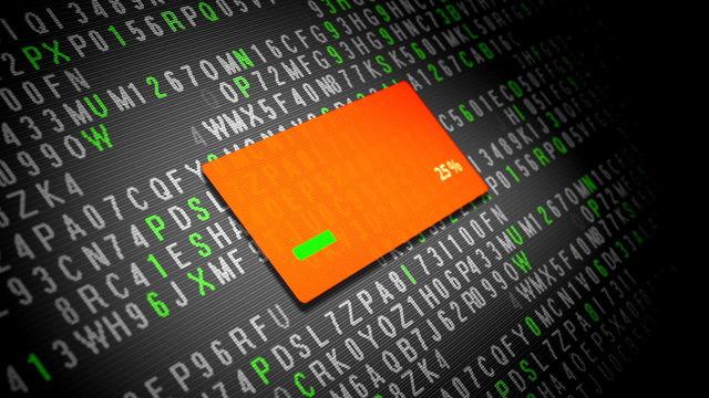 Data encryption process on tablet screen