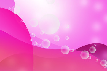 Transparent bubbles on ping background