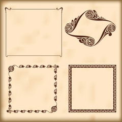 Vector decorative frames.  Elements for design.