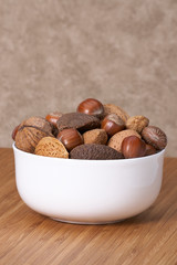 Assorted Whole Nuts In A Bowl