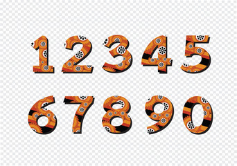 Numbers set in illustration , abstract number