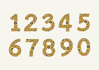Numbers set in illustration , abstract number