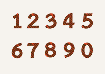 Numbers set in illustration , abstract number
