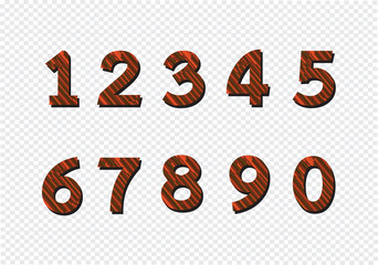 Numbers set in illustration , abstract number