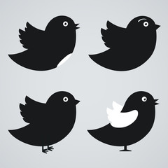 Set of birds icons