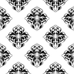 seamless wallpaper. damask pattern. flower background
