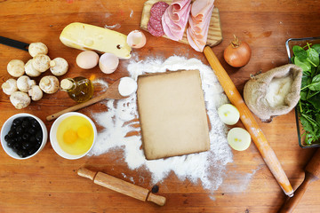 old sheet  and flour