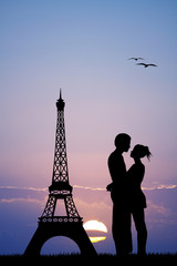 kissing in Paris