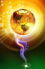 golden ball soccer trophy