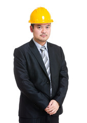 Engineer with yellow helmet