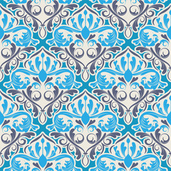 seamless wallpaper. damask pattern. flower background