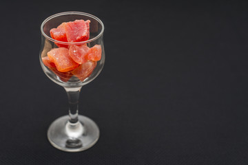Glass full of fruits