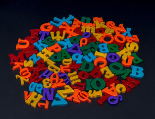 Letters of toy alphabet