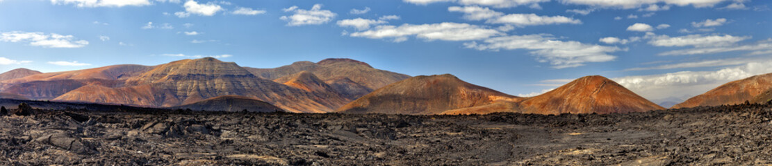Panorama of Timanfaya. Lanzarote. Canary Islands.