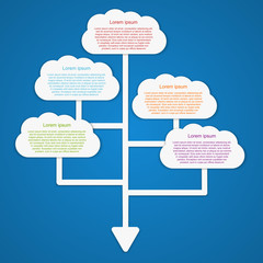 Vector cloud computing concept. Modern design template.
