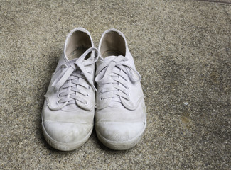 old sneakers on basically the sand wash